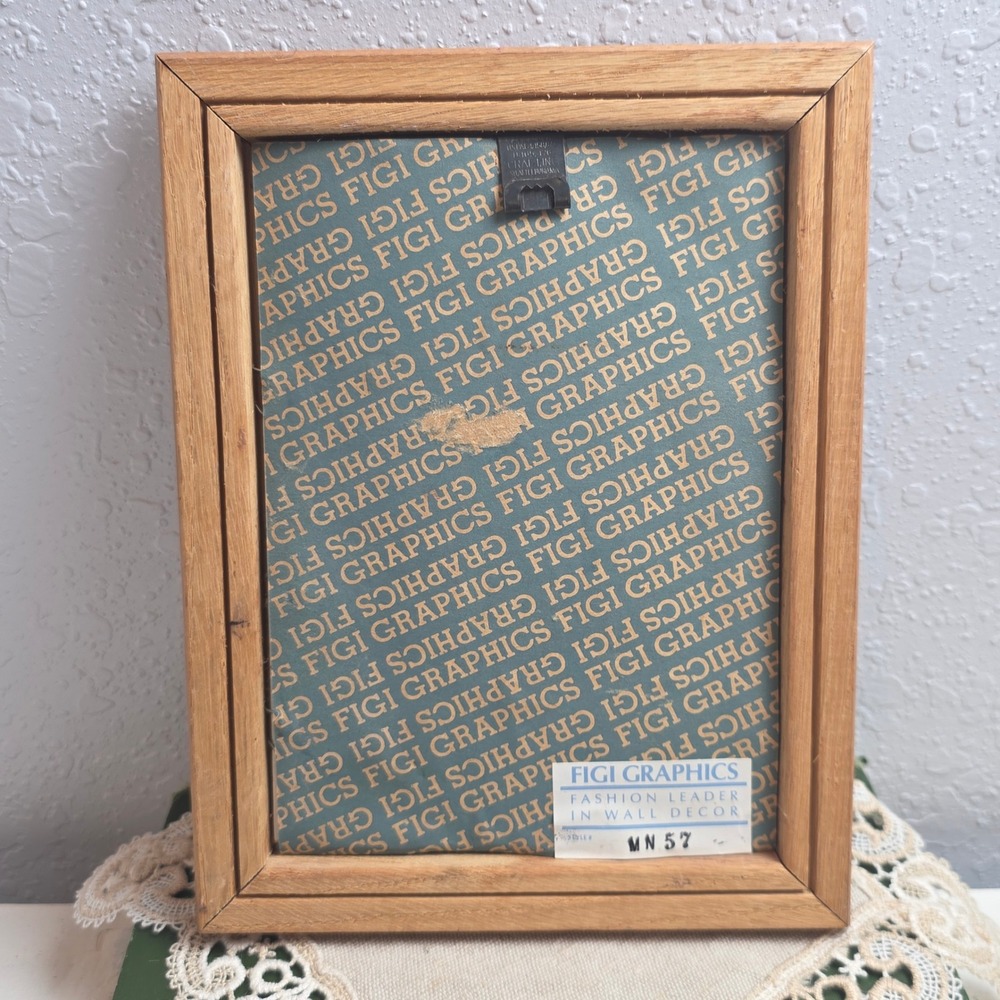 Vintage‎ Figi Graphics 'Give Love Gather Love' Wall Art Wood Framed Folk Art - Picture 6 of 9